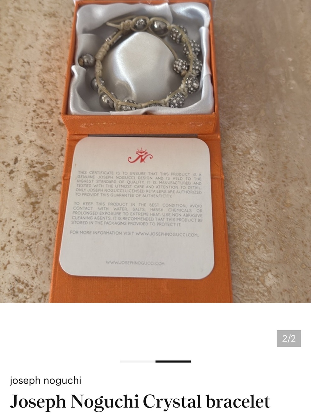 Joseph Noguchi Crystal bracelet